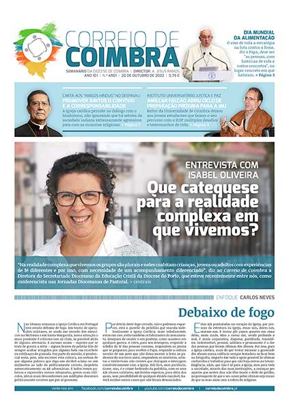 Capa Jornal Correio de Coimbra 4901 - 20 outubro 2022