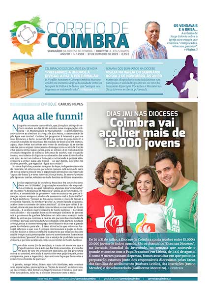 Capa Jornal Correio de Coimbra 4902 - 27 outubro 2022