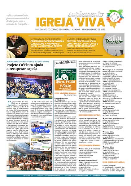 Capa Suplemento Correio de Coimbra 4905 - 17 novembro 2022