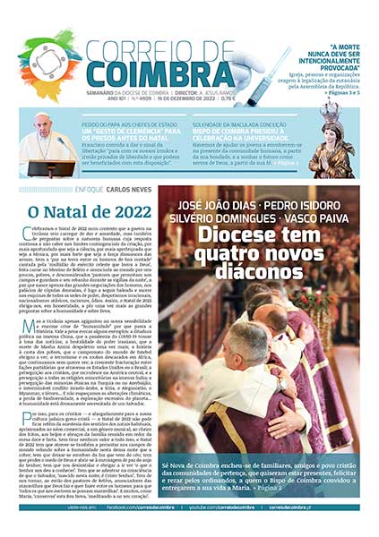 Capa Jornal Correio de Coimbra 4909 - 15 dezembro 2022