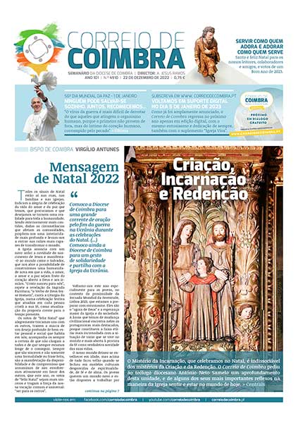 Capa Jornal Correio de Coimbra 4910 - 22 dezembro 2022
