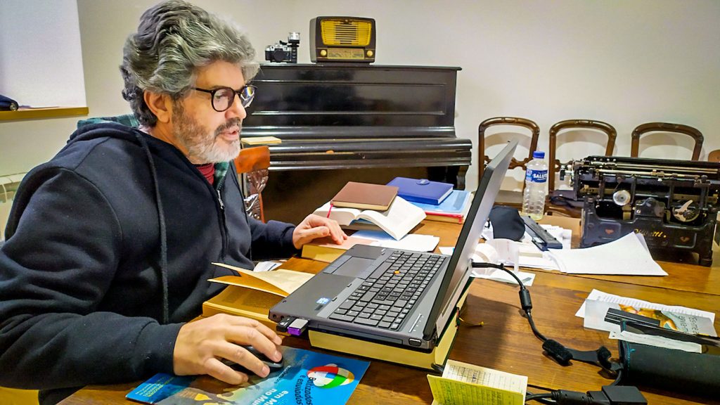 O padre Germano (aqui, em foto de Fevereiro de 2021 na casa dos Combonianos em Viseu) 